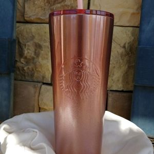 2019 Starbucks Holiday Sparkling Rose Gold Tumbler